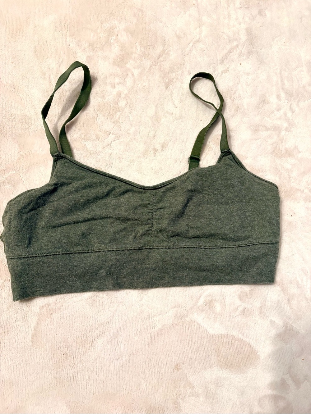 Aerie Olive Green Light Support Cotton Blend Bralette